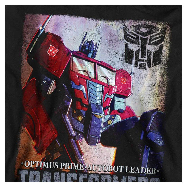 Black - Side - Transformers Unisex Adult Generations Optimus Prime Comic Cover Sweatshirt