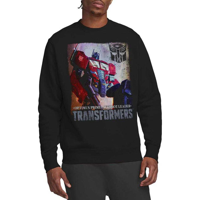 Black - Lifestyle - Transformers Unisex Adult Generations Optimus Prime Comic Cover Sweatshirt