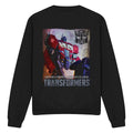 Black - Front - Transformers Unisex Adult Generations Optimus Prime Comic Cover Sweatshirt