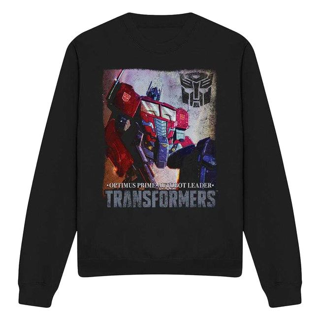 Black - Front - Transformers Unisex Adult Generations Optimus Prime Comic Cover Sweatshirt