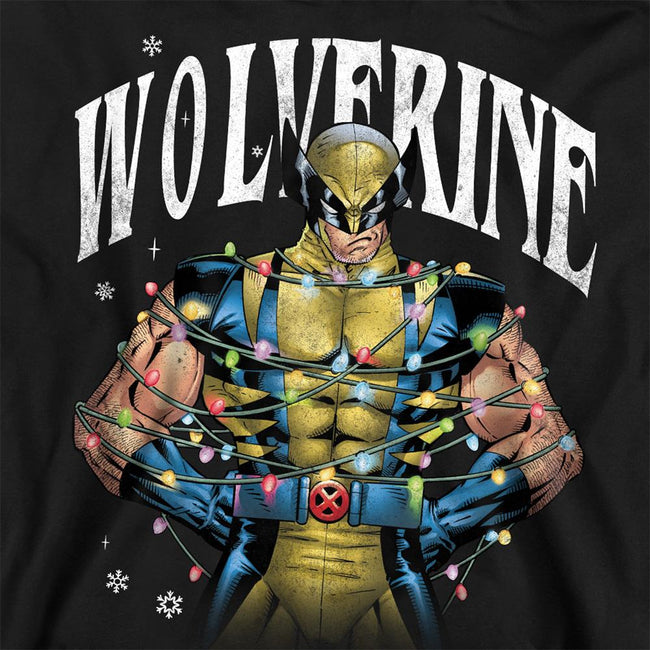 Black - Side - Wolverine Unisex Adult Merry Xmas Bub! Sweatshirt