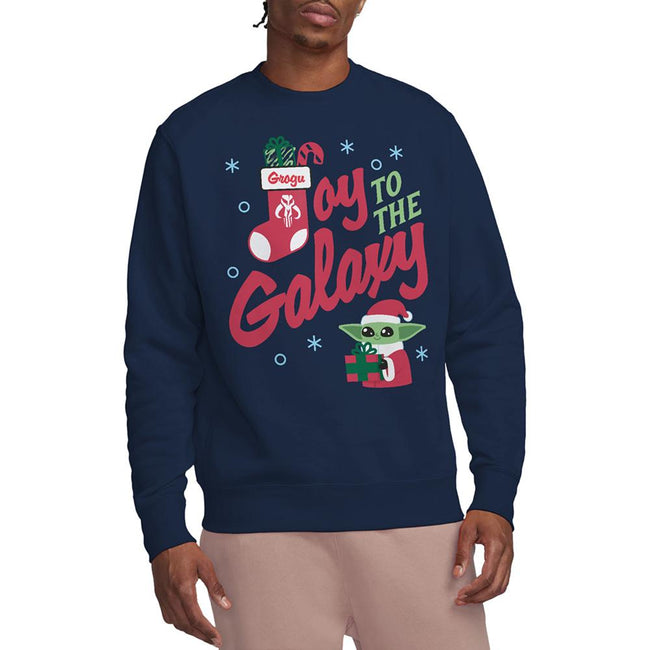 Navy - Lifestyle - Star Wars: The Mandalorian Unisex Adult Joy To The Galaxy Grogu Christmas Sweatshirt