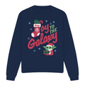 Navy - Front - Star Wars: The Mandalorian Unisex Adult Joy To The Galaxy Grogu Christmas Sweatshirt