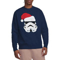 Navy - Lifestyle - Star Wars Unisex Adult Stormtrooper Santa Hat Christmas Sweatshirt