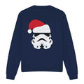 Navy - Front - Star Wars Unisex Adult Stormtrooper Santa Hat Christmas Sweatshirt