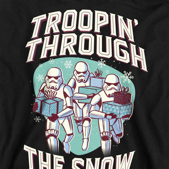 Black - Side - Star Wars Unisex Adult Troopin´ Through The Snow Sweatshirt