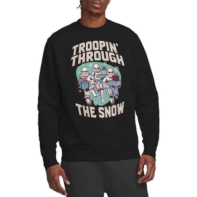Black - Lifestyle - Star Wars Unisex Adult Troopin´ Through The Snow Sweatshirt