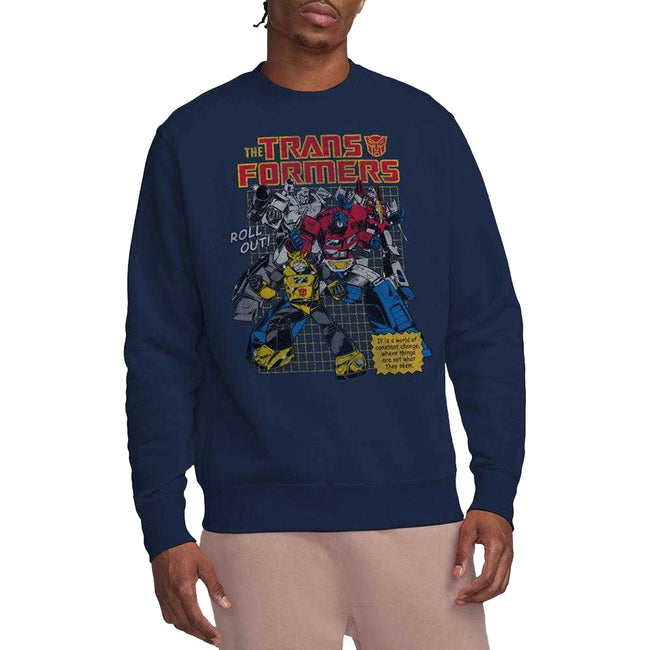 Navy - Lifestyle - Transformers Unisex Adult World Roll Out Sweatshirt