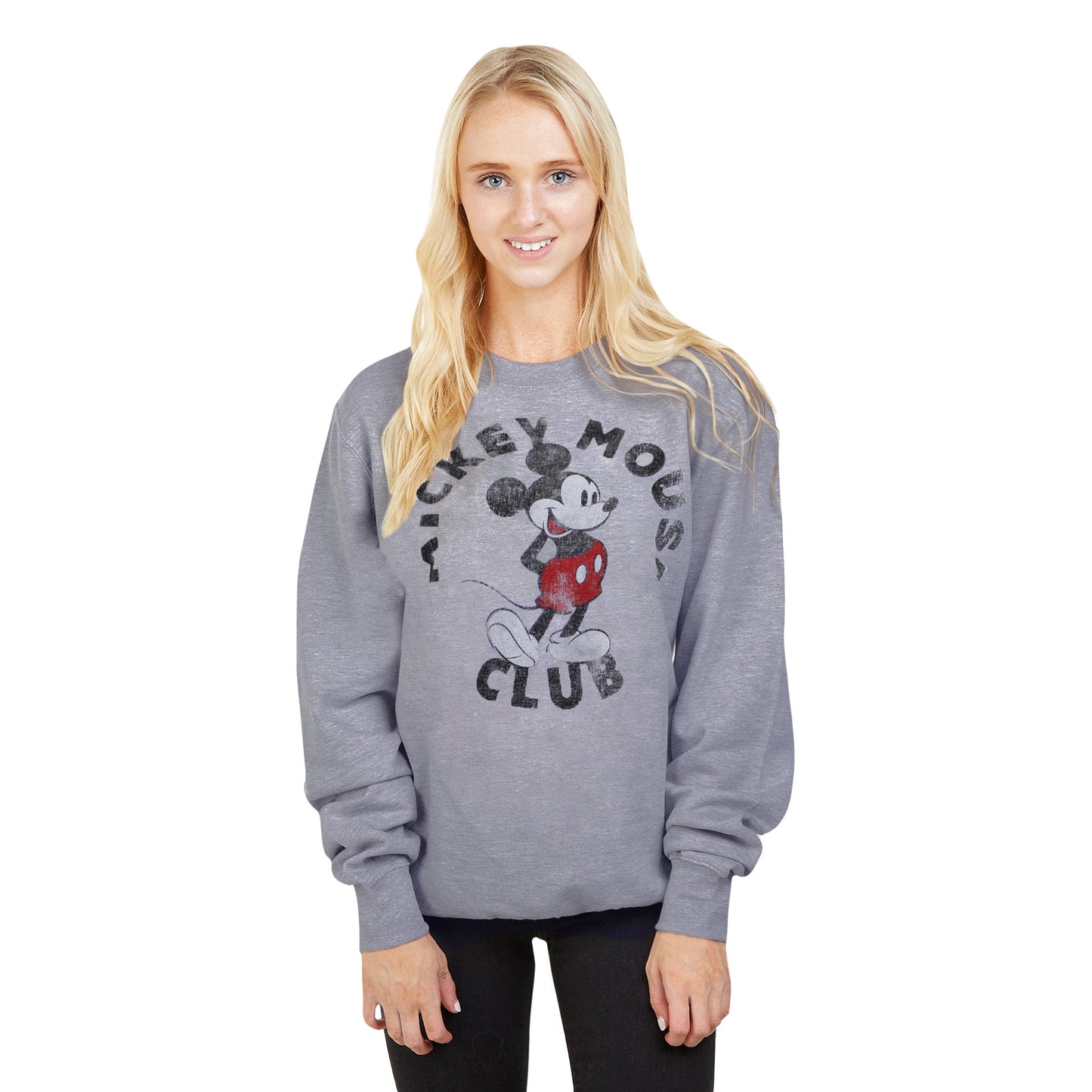 Sports Grey - Side - Disney Womens-Ladies Mickey Mouse Club Crew Neck Sweatshirt