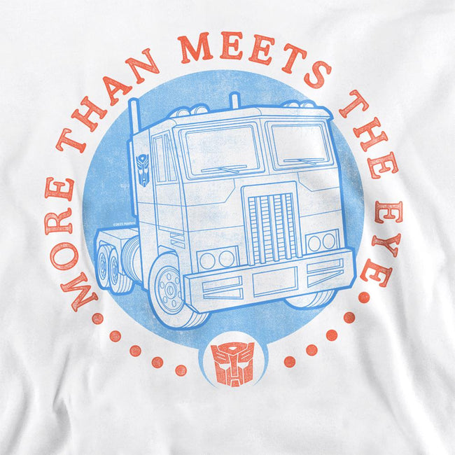 White - Pack Shot - Transformers Unisex Adult Generations More Than Meets The Eye Optimus Primal Truck Sweatshirt