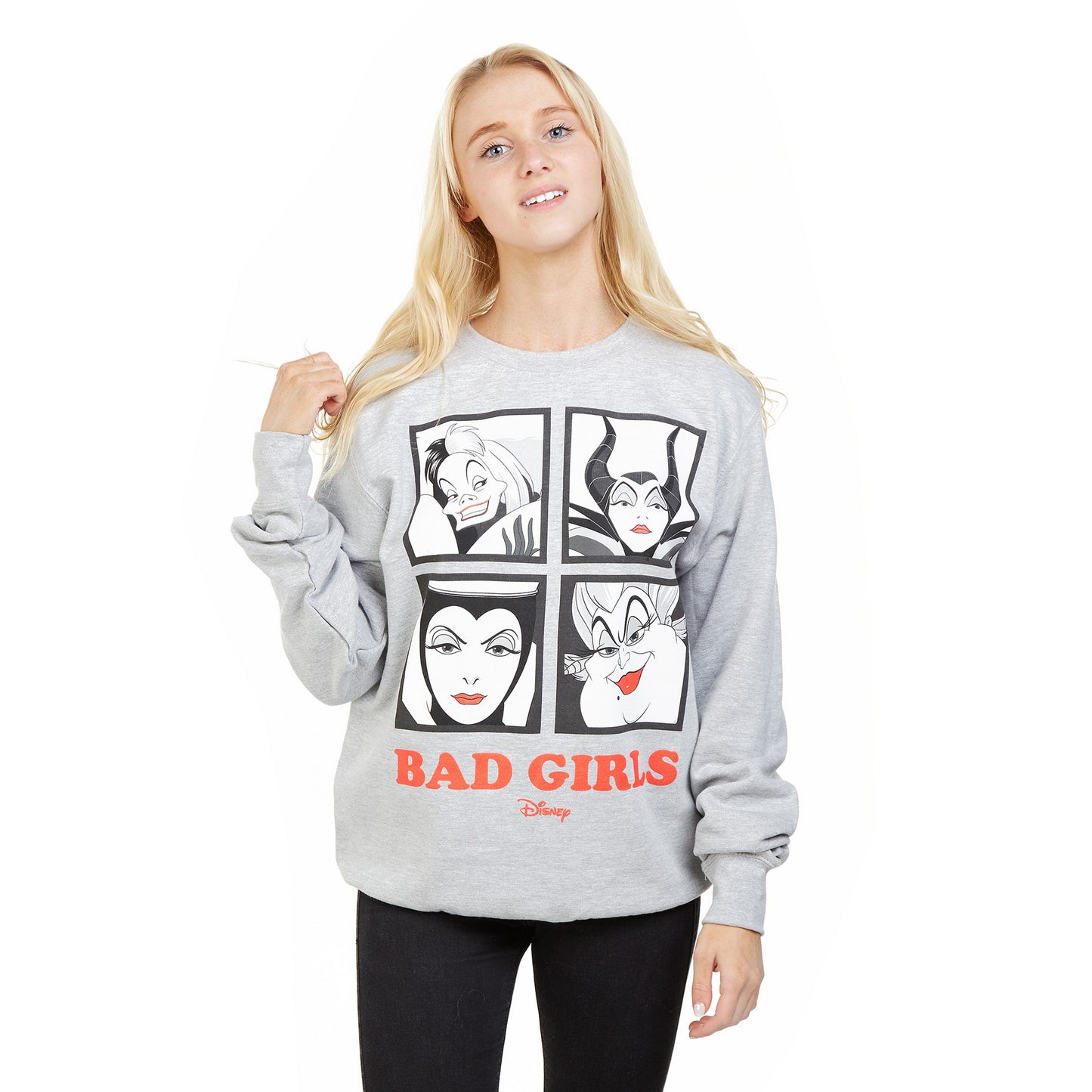 Sports Grey - Pack Shot - Disney Womens-Ladies Bad Girls Crew Neck Sweatshirt