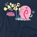 Navy - Side - SpongeBob SquarePants Unisex Adult Gary The Snail T-Shirt