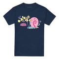 Navy - Front - SpongeBob SquarePants Unisex Adult Gary The Snail T-Shirt