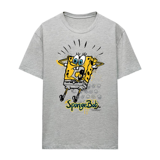 Athletic Heather - Front - SpongeBob SquarePants Womens-Ladies Shocking! Heather T-Shirt