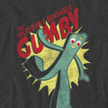 Charcoal - Side - Gumby Unisex Adult The Incredible Bendable Heather T-Shirt