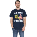 Navy - Back - SpongeBob SquarePants Unisex Adult 100 Days Of School Patrick Star T-Shirt