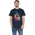 Navy - Back - The Smurfs Unisex Adult I´ll Catch You Gargamel & Azrael T-Shirt