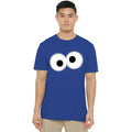 Royal Blue - Back - Sesame Street Unisex Adult Cookie Monster Eyes Heather T-Shirt