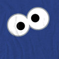 Royal Blue - Side - Sesame Street Unisex Adult Cookie Monster Eyes Heather T-Shirt