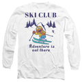 White - Front - Sesame Street Unisex Adult Ski Club Adventure Elmo Long-Sleeved T-Shirt