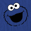 Royal Blue - Side - Sesame Street Unisex Adult Cookie Monster Full Face Heather T-Shirt