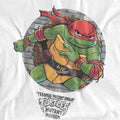 White - Side - Teenage Mutant Ninja Turtles: Mutant Mayhem Unisex Adult Raphael Pose T-Shirt