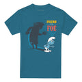 Slate - Front - The Smurfs Unisex Adult Friend Or Foe Gargamel Shadow T-Shirt