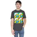 Charcoal - Back - The Smurfs Unisex Adult Smurfette Tiles T-Shirt
