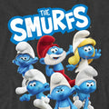 Charcoal - Side - The Smurfs Unisex Adult Group Shot Heather T-Shirt