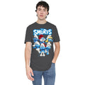 Charcoal - Lifestyle - The Smurfs Unisex Adult Group Shot Heather T-Shirt
