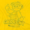 Yellow - Side - Sesame Street Unisex Adult Grouchy T-Shirt