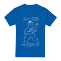 Royal Blue - Front - Sesame Street Unisex Adult Simple Cookie T-Shirt