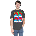 Charcoal - Lifestyle - The Smurfs Unisex Adult Papa Smurf Tiles Heather T-Shirt