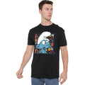 Black - Lifestyle - The Smurfs Unisex Adult Brainy Smurf Alphabet T-Shirt