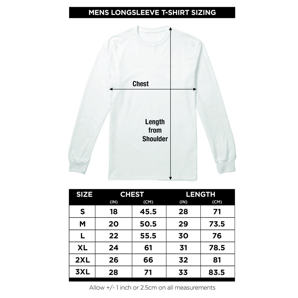 Charcoal - Side - Dubble Bubble Mens Mega Mouth Long-Sleeved T-Shirt