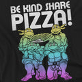 Black - Side - TMNT Unisex Adult Be Kind Share Pizza T-Shirt