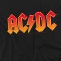 Black - Side - ACDC Unisex Adult Fire Logo T-Shirt