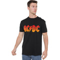 Black - Lifestyle - ACDC Unisex Adult Fire Logo T-Shirt