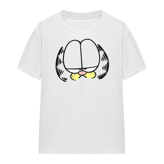 White - Front - Garfield Womens-Ladies Big Head T-Shirt