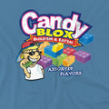 Carolina Blue - Side - Dubble Bubble Unisex Adult Candy Blox T-Shirt