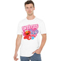 White - Lifestyle - Sesame Street Unisex Adult Sweeties Elmo & Abby Valentine`s Day T-Shirt