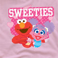 Pink - Side - Sesame Street Unisex Adult Sweeties Elmo & Abby Valentine`s Day T-Shirt