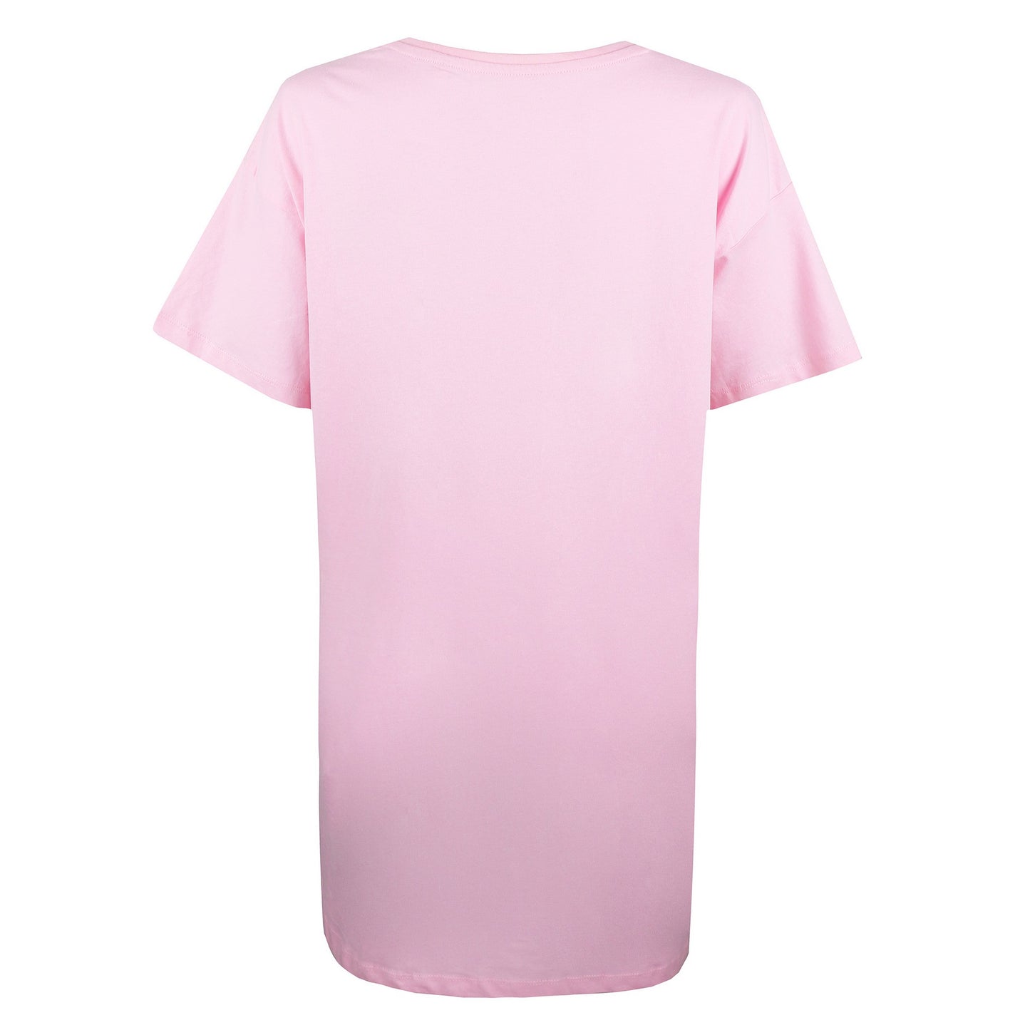 Light Pink - Back - Barbie Womens-Ladies Repeat Logo Long Length T-Shirt
