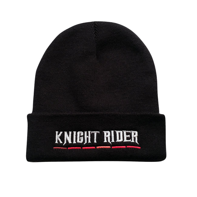 Black - Front - Knight Rider Mens Kitt Logo Beanie