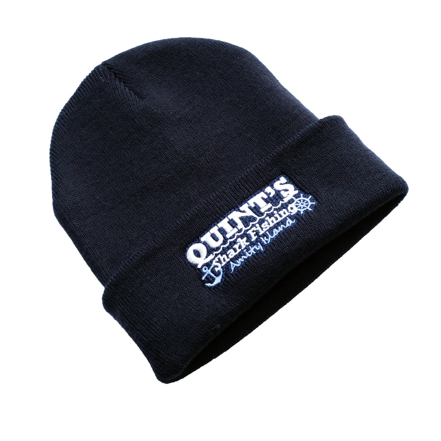 French Navy - Side - Jaws Mens Quints Fin Beanie