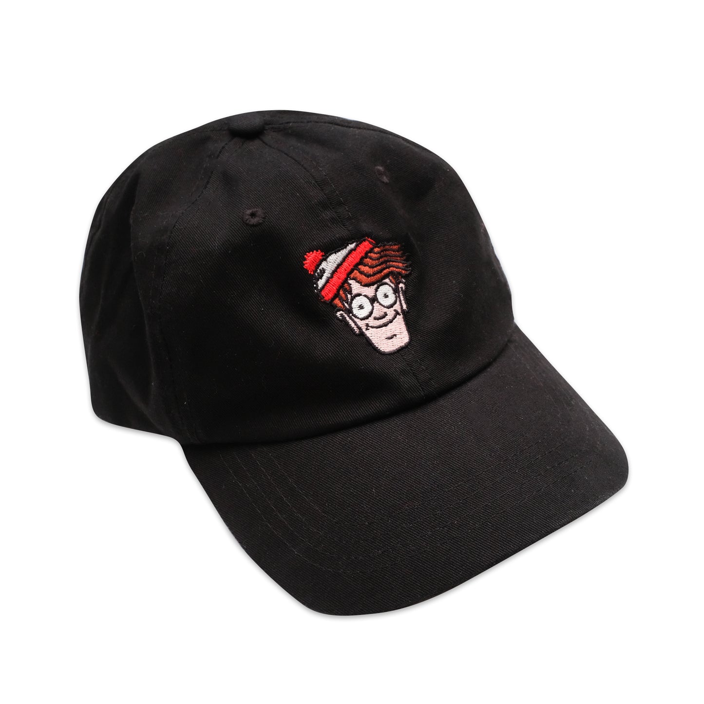 Black - Lifestyle - Wheres Wally? Mens Badge Baseball Cap