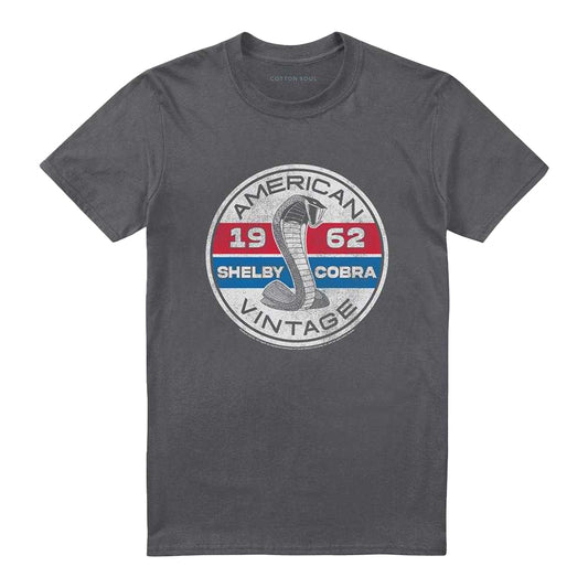 Charcoal - Front - Carroll Shelby Unisex Adult Vintage Circle T-Shirt
