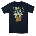Navy - Front - Star Wars Mandalorian Mens Snack Time Yet? Grogu T-Shirt