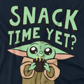 Navy - Side - Star Wars Mandalorian Mens Snack Time Yet? Grogu T-Shirt