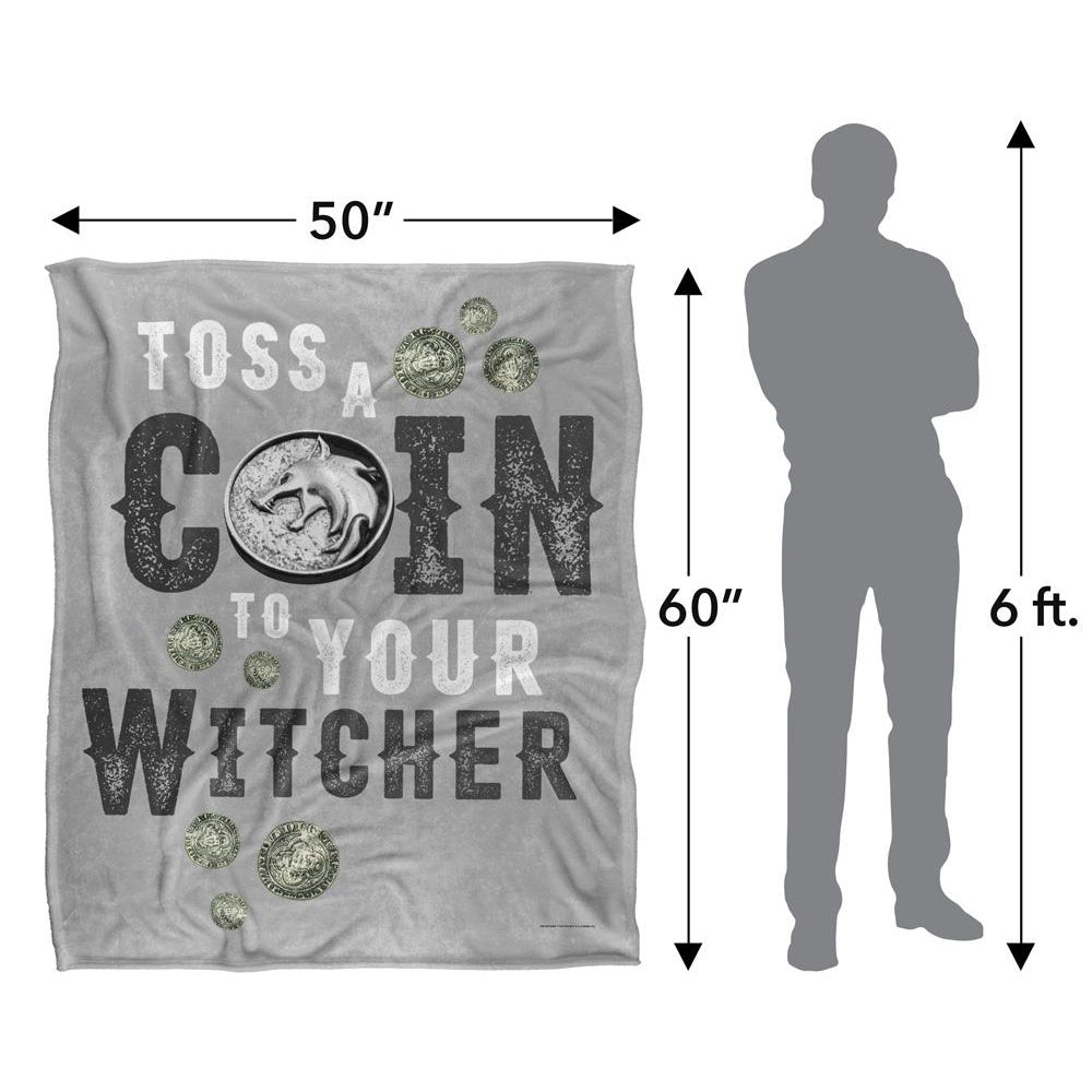 Grey - Side - The Witcher Toss A Coin To Your Witcher Blanket